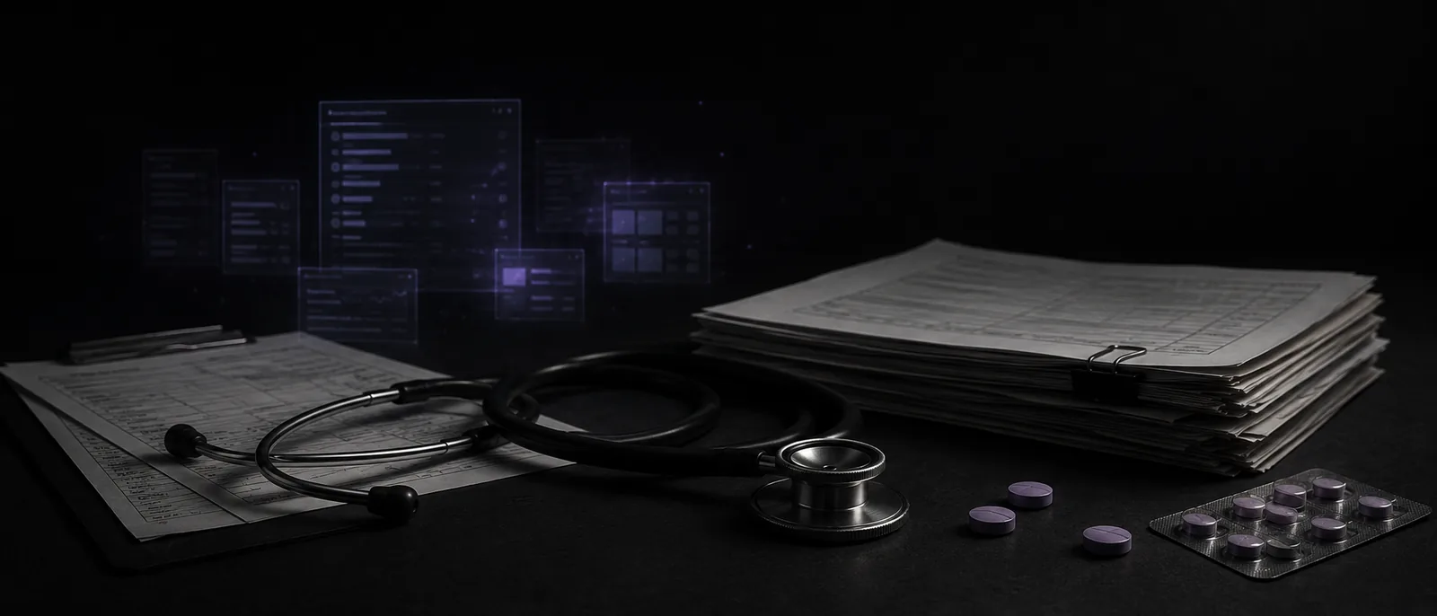Editorial banner for ‘Paperwork with a stethoscope’.